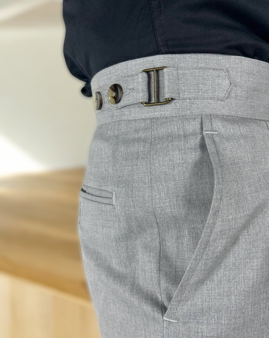 High Waist Gurkha Pleated Formal Trouser