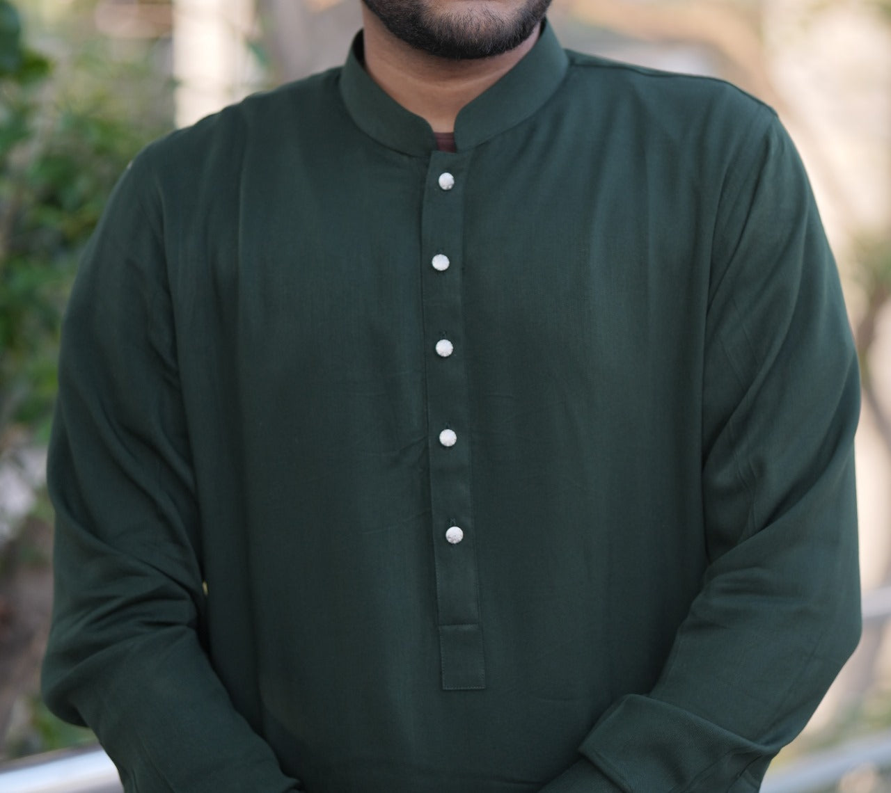 Bottol Green Kufflung kurta