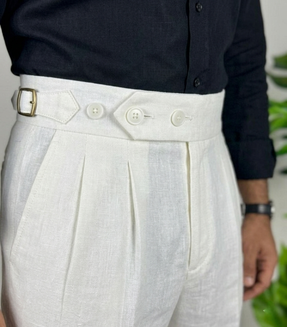 White linen trouser