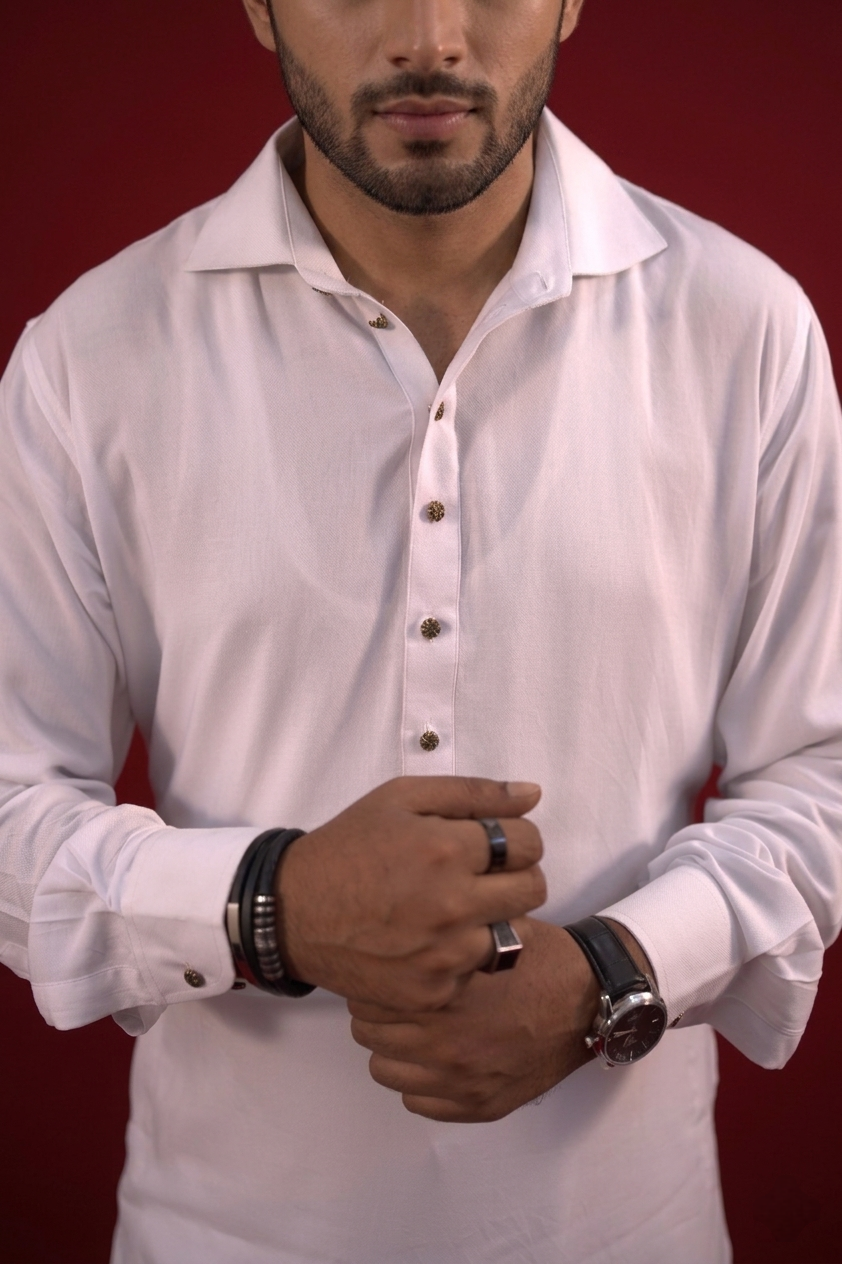 White kabli Suit