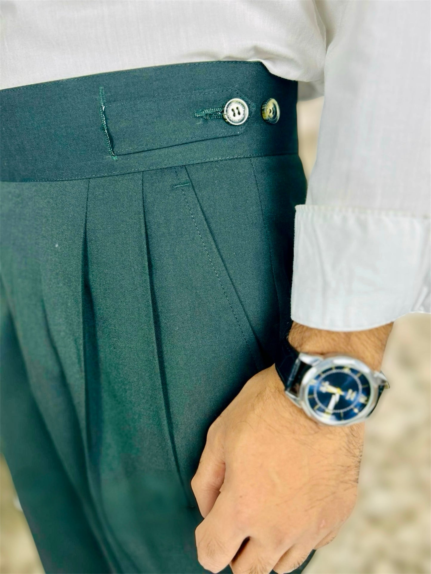 Deep Forest Green Gurkha Trouser