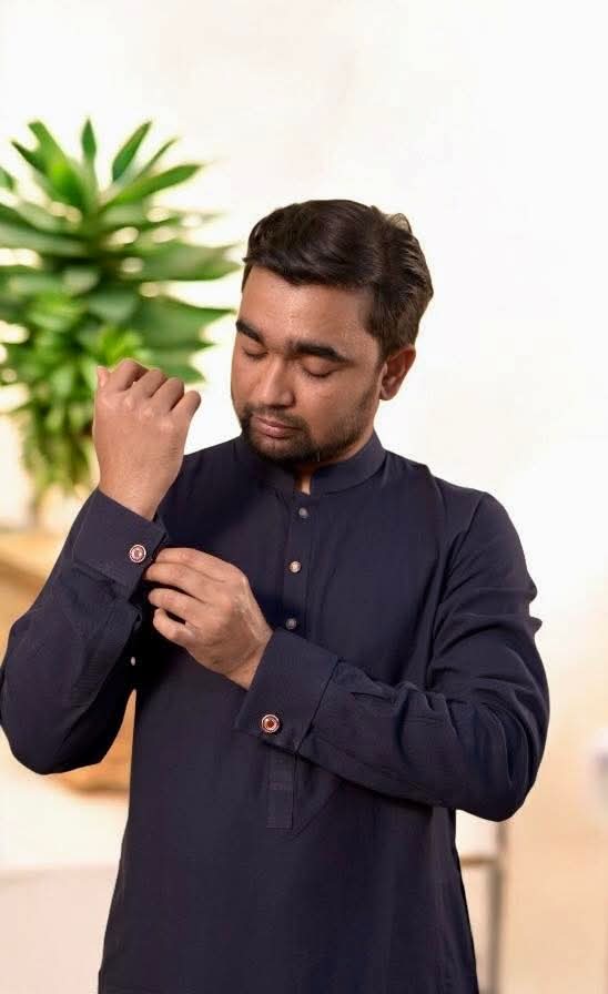 Deep Blue kuffling kurta