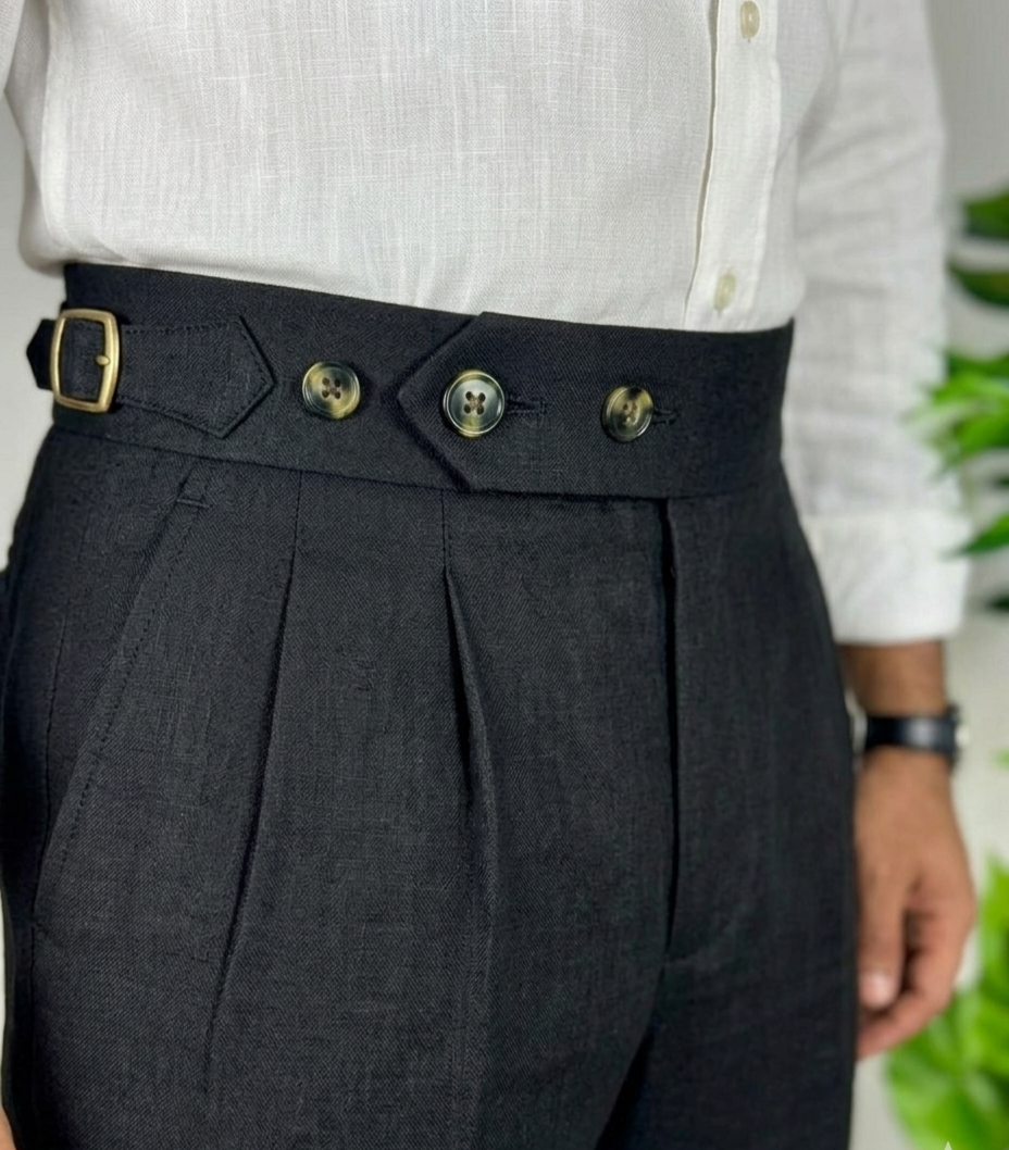 Linen black trouser