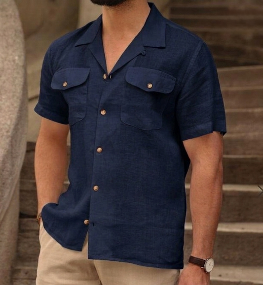 Deep Blue Safari Shirt