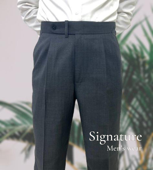 Charcoal Singel Button High waist Trouser