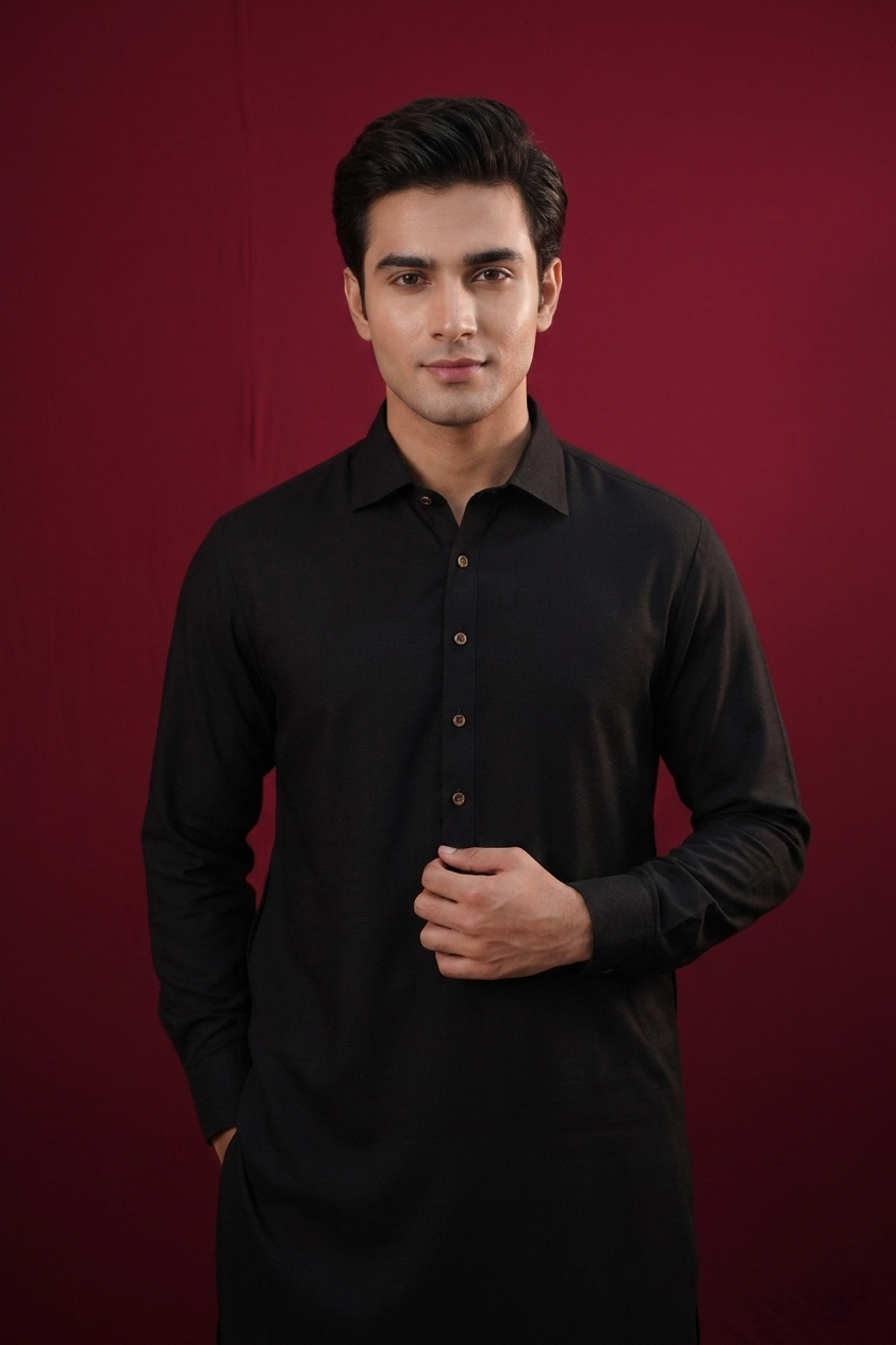 Black Kabli Suit