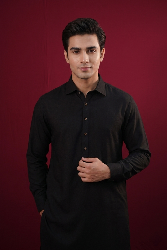 Black Kabli Suit