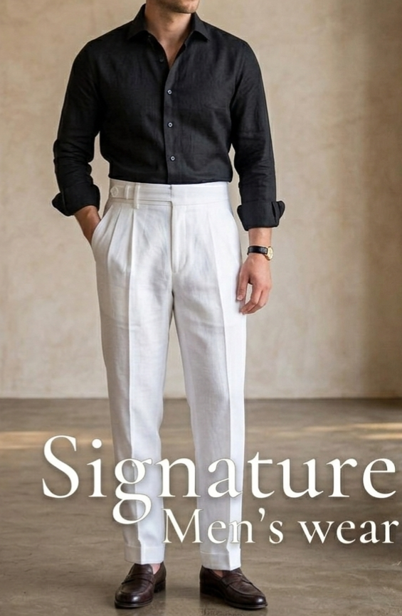 White Singel Button High waist Formal Trouser