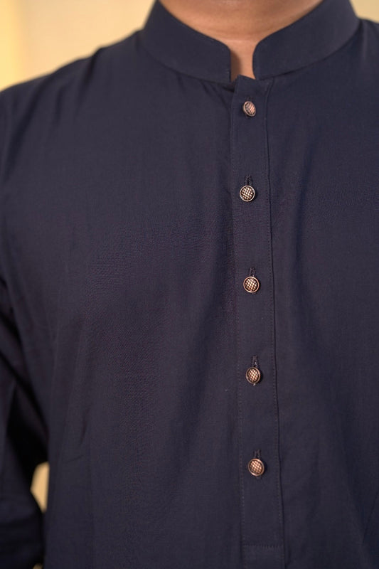 Deep Blue kuffling kurta